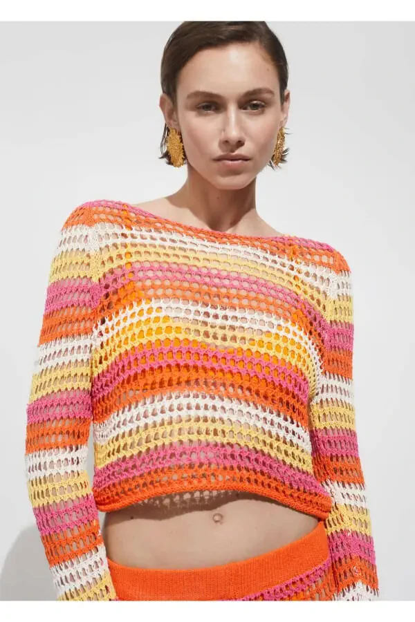 Вязаный крючком свитер - 1