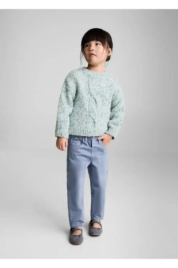 Вязаный свитер двух цветов - 2