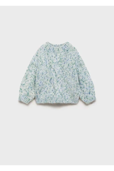 Вязаный свитер двух цветов - 3