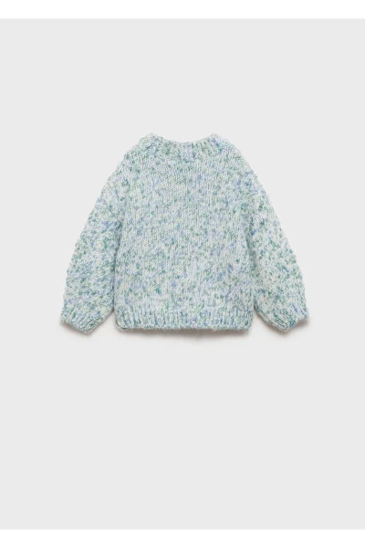 Вязаный свитер двух цветов - 4