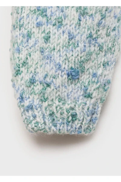 Вязаный свитер двух цветов - 6