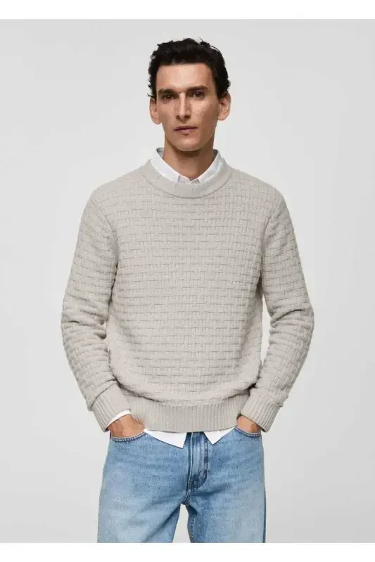 Вязаный свитер крупной вязки - 2