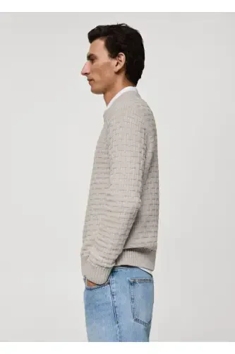 Вязаный свитер крупной вязки - 7