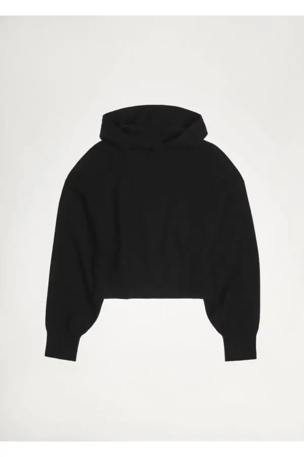 Вязаный свитер с капюшоном - 6