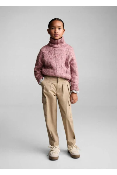 Вязаный свитер с узором - Розовый - MANGO KIDS (1)