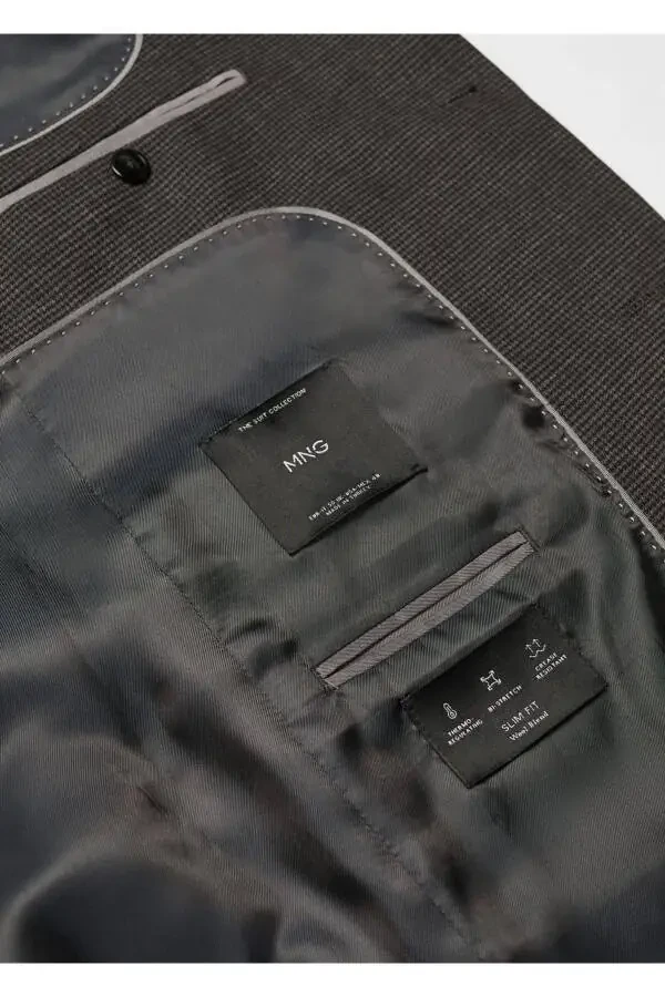 Вязаный жакет-блейзер с принтом 