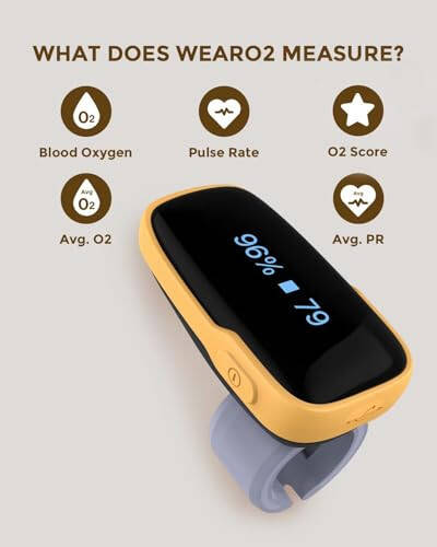 Vibeat Pulse Oximeter for 12 Hours Continuous Tracking, WearO2 Bluetooth Finger Oxygen Monitor, Notification of Low O2, Wearable Ring Blood Oxygen Meter, Free App & PDF Report - 6