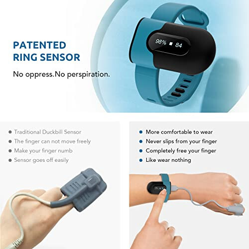 Vibeat Wrist Pulse Oximeter - OxyU Bluetooth Wearable Blood Oxygen Monitor with Finger Sensor | Heart Rate & O2 Tracking Continuously, Real-time Reminder, Free APP & PC Report, FSA/HSA Eligible - 5