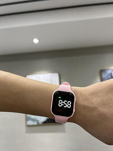 Vibratsionli signal soati Su o'tkazmaydigan uyg'onish soati Jim tibbiy eslatma soati - Taymer va 15 kundalik signal bilan (pushti kvadrat - Su o'tkazmaydigan) - SHENZHEN ULTRANET TECHNOLOGY LIMITED (1)
