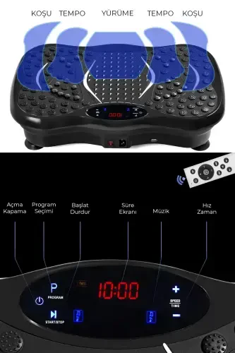 Vibro Vibration Plate Exercise and Vibration Hip Abdomen Arm Leg Sports Equipment - 1