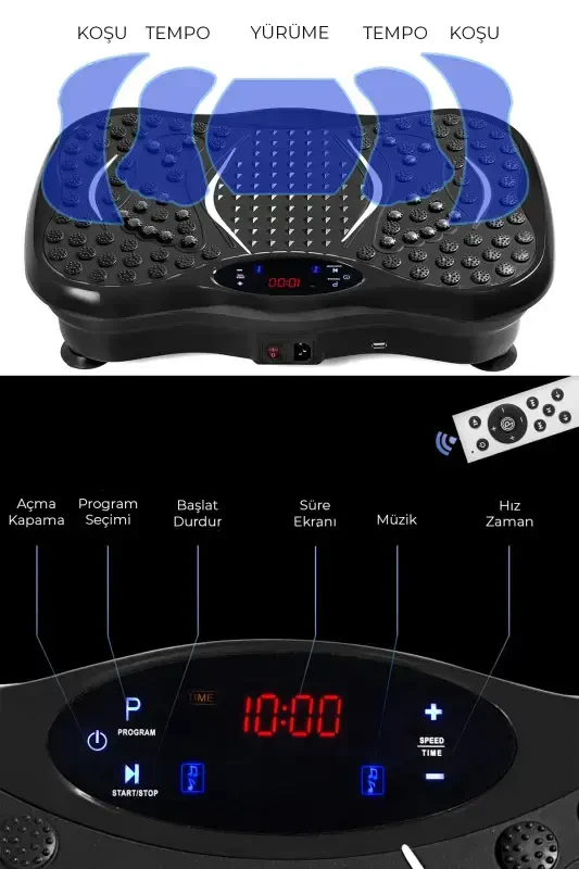 Vibro Vibration Plate Exercise and Vibration Hip Abdomen Arm Leg Sports Equipment - RELAX