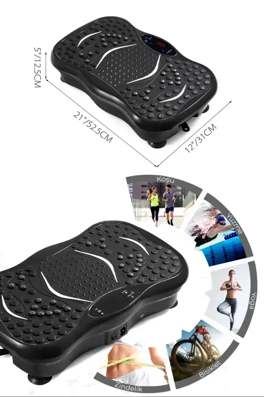 Vibro Vibration Plate Exercise and Vibration Hip Abdomen Arm Leg Sports Equipment - 2