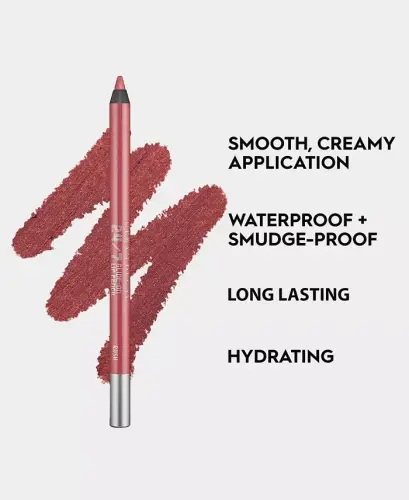 Vice 24/7 Glide-On Lip Liner Pencil-Rush (pink mauve w/ soft pearl) - 4