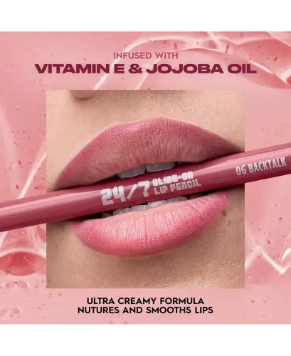 Vice Glide-On Lip Liner Pencil, Full Size - Luv Ya Backtalk (Medium Warm Mauve) - 6