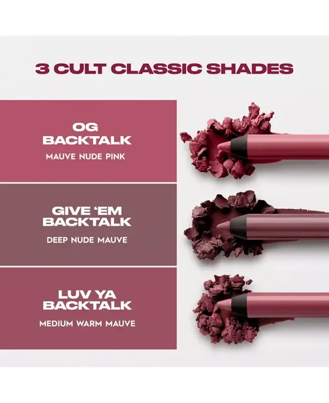 Vice Glide-On Lip Liner Pencil, Full Size - Luv Ya Backtalk (Medium Warm Mauve) - 12