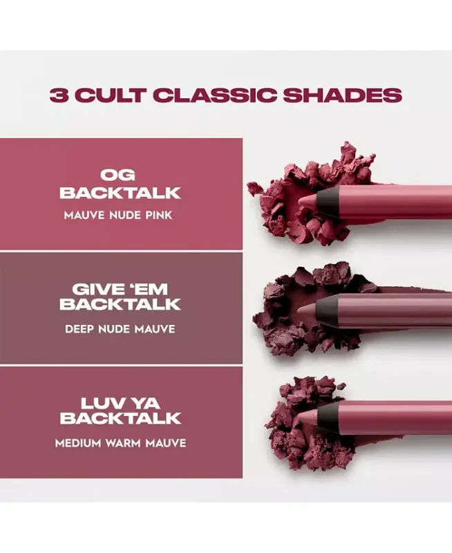 Vice Glide-On Lip Liner Pencil, Full Size - Luv Ya Backtalk (Medium Warm Mauve) - 17