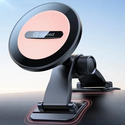 VICSEED 2025 MagSafe avtomobil kronshteyni uchun yangilanish [Eng kuchli asboblar paneli yopishtiruvchi va 25N magnit] Avtomobilingiz uchun mobil telefon ushlagichlari, barcha smartfonlar va transport vositalari uchun 360° sozlanishi telefon ushlagichi kronshteyni 