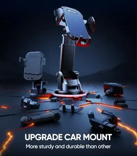 VICSEED avtomobil uchun to'q ko'k telefon ushlagichlari [Haqiqiy harbiy darajadagi eng kuchli so'rg'ich yangilandi] Avtomobil paneli, old oyna, shamollatish teshigi, yuk mashinasi, qayiq stendi iPhone Android uchun sozlanishi telefon o'rnatgichi - 2