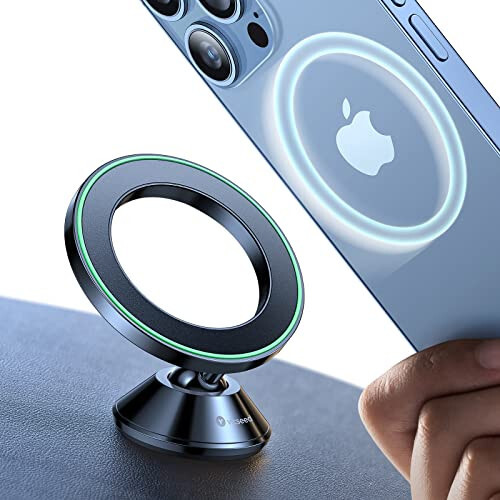 VICSEED for MagSafe Car Mount Dashboard, [High & Low Temp Resistance] [Never Drop] Magnetic Phone Holder for Car, 360 Rotatable Car Phone Holder Mount for iPhone 16 Pro Max 15 14 13 12 Plus Mini - 1