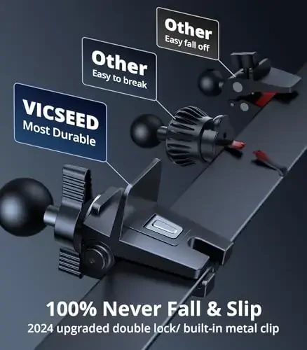 VICSEED for MagSafe Car Mount [Upgraded Strongest Magnet Power] Magnetic Phone Holder for Car Vent 360 Adjustable Magnetic Car Phone Holder Mount for iPhone 16 Pro Max 15 14 13 12 Plus Mini - 4