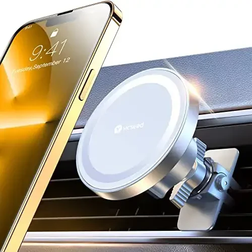 VICSEED for MagSafe Car Mount [Upgraded Strongest Magnet Power] Magnetic Phone Holder for Car Vent 360 Adjustable Magnetic Car Phone Holder Mount for iPhone 16 Pro Max 15 14 13 12 Plus Mini - VICSEED