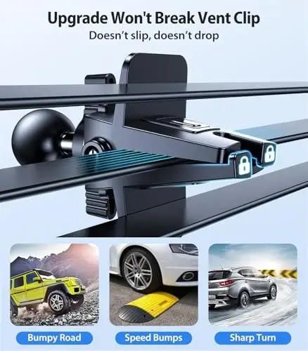 VICSEED for MagSafe Car Mount [Upgraded Strongest Magnet Power] Magnetic Phone Holder for Car Vent 360 Adjustable Magnetic Car Phone Holder Mount for iPhone 17 Air Pro Max 15 14 13 12 Plus Mini, Blue - 5