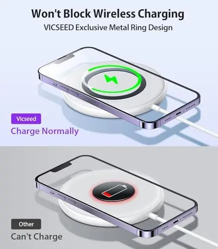 VICSEED for MagSafe Car Mount [Upgraded Strongest Magnet Power] Magnetic Phone Holder for Car Vent 360 Adjustable Magnetic Phone Mount for iPhone 17 Pro Max 16 15 14 13 12 Plus Mini, Purple - 7