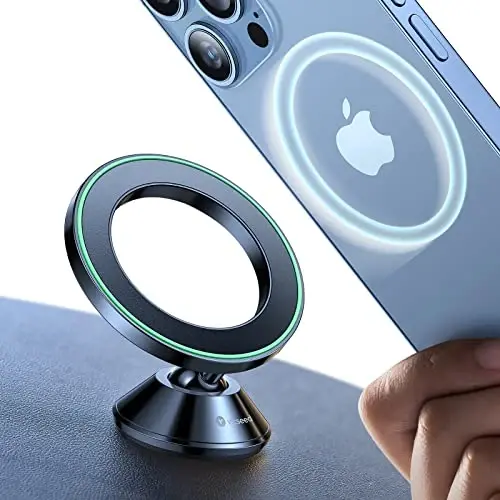 VICSEED 2025 Upgrade for MagSafe Car Mount, [Military-Grade] [High & Low Temp Resistance] Magnetic Phone Holder for Car Dashboard 360 Rotatable Car Phone Holder Mount for iPhone 17 Pro Max 16 15 14 13 - 1