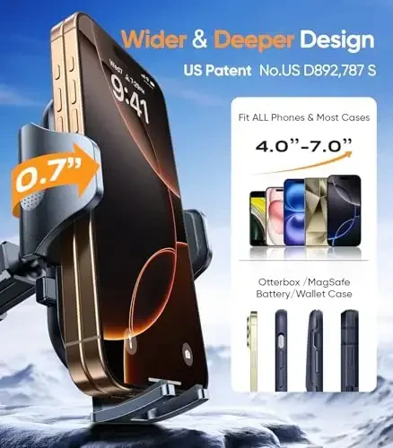 VICSEED Mashina uchun Moviy Telefon Uskunalari [Haqiqiy Harbiy Standartga Ko'tarilgan Eng Kuchli So'rg'ich] Mashina Paneli, Oyna, Ventilyatsiya, Yuk Mashinalari, Qayiq Stendi iPhone Android Smartfonlar uchun Sozlanishi - 6