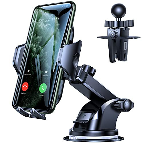 VICSEED Phone Holders for Your Car [Strongest Suction] [Rally Racing-Grade Stability] 2024 Upgrade Universal Car Phone Holder Mount Dashboard Windshield Vent Phone Mount for Car for iPhone All Phones - 11