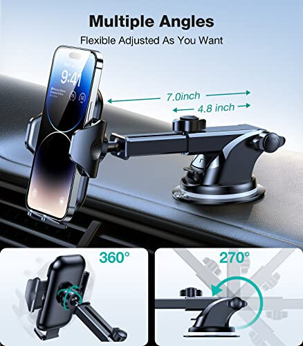 VICSEED Phone Holders for Your Car [Strongest Suction] [Rally Racing-Grade Stability] 2024 Upgrade Universal Car Phone Holder Mount Dashboard Windshield Vent Phone Mount for Car for iPhone All Phones - 19