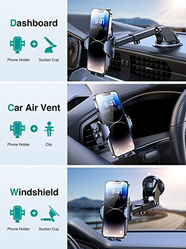 VICSEED Phone Holders for Your Car [Strongest Suction] [Rally Racing-Grade Stability] 2024 Upgrade Universal Car Phone Holder Mount Dashboard Windshield Vent Phone Mount for Car for iPhone All Phones - 20