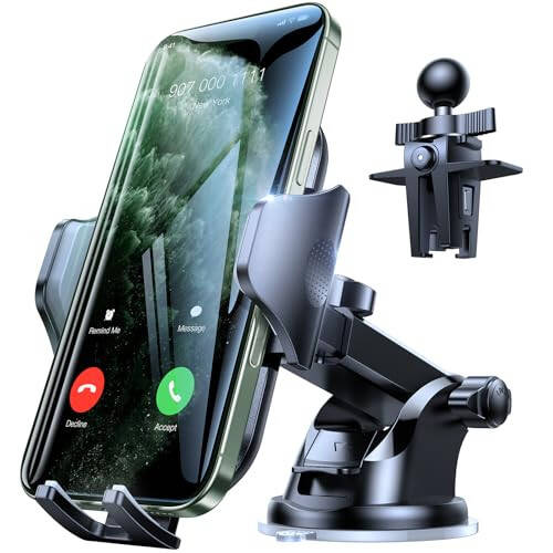 VICSEED Phone Holders for Your Car [Strongest Suction] [Rally Racing-Grade Stability] 2024 Upgrade Universal Car Phone Holder Mount Dashboard Windshield Vent Phone Mount for Car for iPhone All Phones - 2