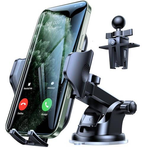 VICSEED Phone Holders for Your Car [Strongest Suction] [Rally Racing-Grade Stability] 2024 Upgrade Universal Car Phone Holder Mount Dashboard Windshield Vent Phone Mount for Car for iPhone All Phones - 5