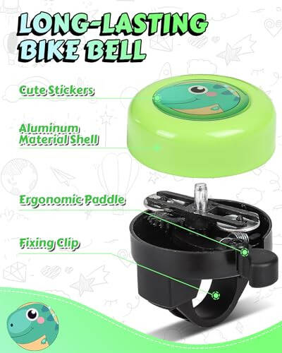 VICTGOAL Bike Bell for Kids with Loud Clear Sound, Bicycle Bell Scooter Bike Horn Ringtone Alert Cute Cycling for Toddler Children Boys Girls - 2