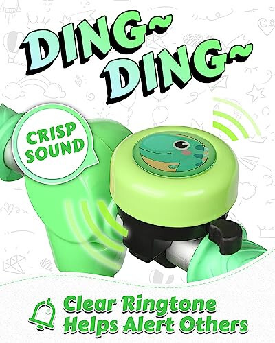 VICTGOAL Bike Bell for Kids with Loud Clear Sound, Bicycle Bell Scooter Bike Horn Ringtone Alert Cute Cycling for Toddler Children Boys Girls - 3