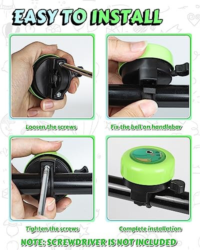 VICTGOAL Bike Bell for Kids with Loud Clear Sound, Bicycle Bell Scooter Bike Horn Ringtone Alert Cute Cycling for Toddler Children Boys Girls - 6