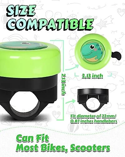 VICTGOAL Bike Bell for Kids with Loud Clear Sound, Bicycle Bell Scooter Bike Horn Ringtone Alert Cute Cycling for Toddler Children Boys Girls - 4