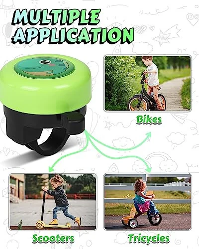 VICTGOAL Bike Bell for Kids with Loud Clear Sound, Bicycle Bell Scooter Bike Horn Ringtone Alert Cute Cycling for Toddler Children Boys Girls - 5