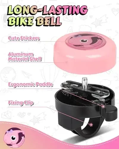 VICTGOAL Bike Bell for Kids with Loud Clear Sound, Bicycle Bell Scooter Bike Horn Ringtone Alert Cute Cycling for Toddler Children Boys Girls - 2