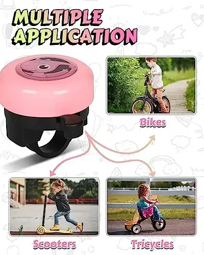 VICTGOAL Bike Bell for Kids with Loud Clear Sound, Bicycle Bell Scooter Bike Horn Ringtone Alert Cute Cycling for Toddler Children Boys Girls - 5