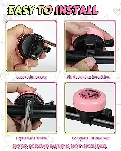 VICTGOAL Bike Bell for Kids with Loud Clear Sound, Bicycle Bell Scooter Bike Horn Ringtone Alert Cute Cycling for Toddler Children Boys Girls - 6