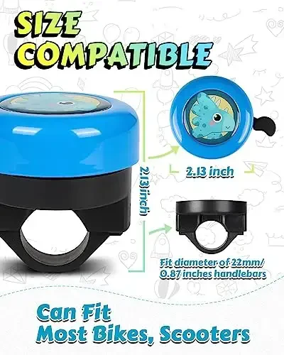 VICTGOAL Bike Bell for Kids with Loud Clear Sound, Bicycle Bell Scooter Bike Horn Ringtone Alert Cute Cycling for Toddler Children Boys Girls - 4
