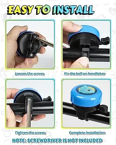 VICTGOAL Bike Bell for Kids with Loud Clear Sound, Bicycle Bell Scooter Bike Horn Ringtone Alert Cute Cycling for Toddler Children Boys Girls - 6