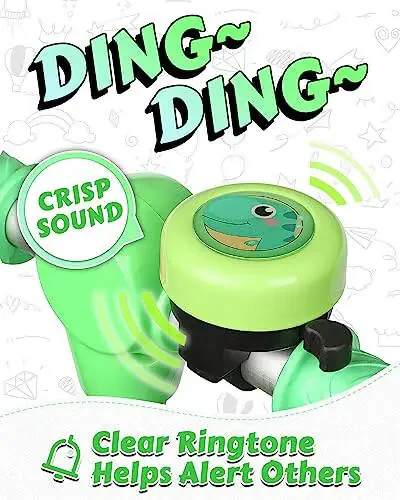 VICTGOAL Bolalar uchun baland va aniq ovozli velosiped qo'ng'irog'i, velosiped qo'ng'irog'i skuter velosiped klaxon signal qo'ng'irog'i yoqimli velosiped haydash bolalar bolalar o'g'il bolalar qizlar uchun - 3