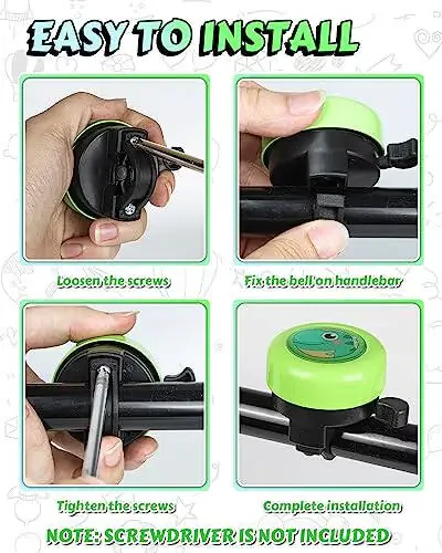 VICTGOAL Bolalar uchun baland va aniq ovozli velosiped qo'ng'irog'i, velosiped qo'ng'irog'i skuter velosiped klaxon signal qo'ng'irog'i yoqimli velosiped haydash bolalar bolalar o'g'il bolalar qizlar uchun - 6