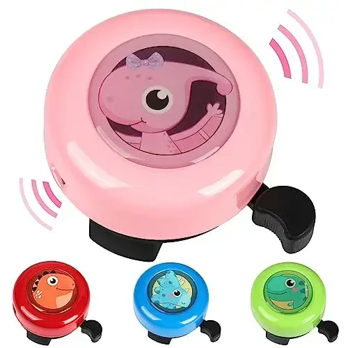 VICTGOAL bolalar uchun velosiped qo'ng'irog'i, baland va aniq ovozli, velosiped qo'ng'irog'i scooter velosiped shoxi jiringlashi ogohlantirishi, kichkintoy bolalar o'g'il bolalar qizlar uchun yoqimli velosiped - VICTGOAL