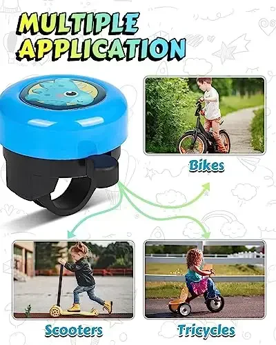 VICTGOAL bolalar uchun velosiped qo'ng'irog'i, baland va tiniq ovozli, velosiped qo'ng'irog'i skuter velosiped shoxi rington ogohlantirish chaqaloq bolalar o'g'il qizlar uchun yoqimli velosiped - 5