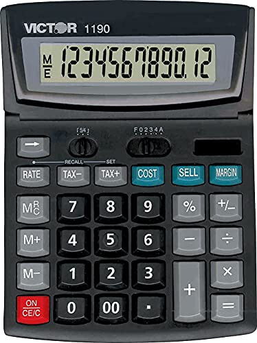 Victor 1190 Desktop Display Calculator, Black, 1