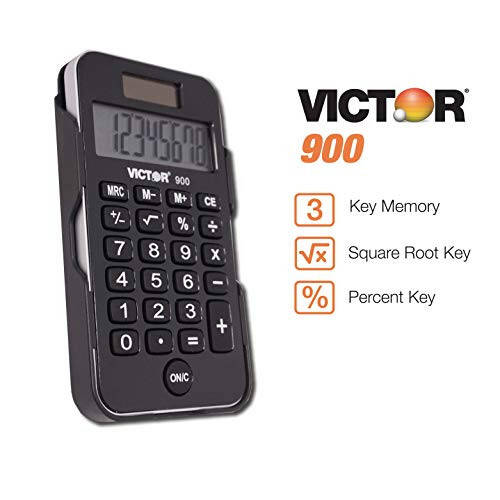 Victor 900 Handheld Calculator, Black, 0.3